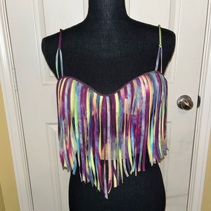 Bebe Fringe Crop Top